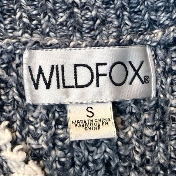 Wildfox Echo Distressed Cold-Shoulder Sweater Women's Small - Picture 8 of 13